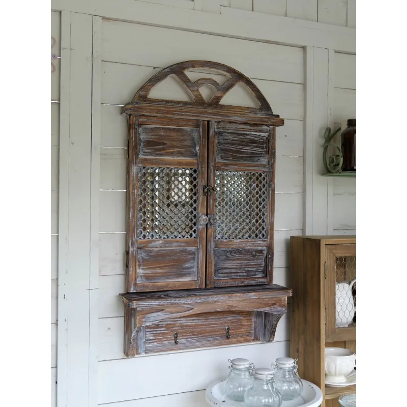 

American pastoral fake window retro wall decoration wall decoration old style American rural hanging fake window