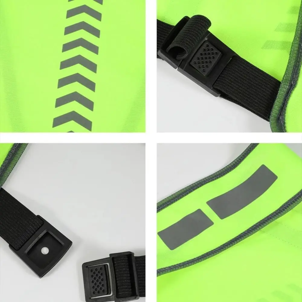with Storage Bag Reflective Vest Night Warning Lightweight Reflective Safety Jacket Adjustable High Visibility