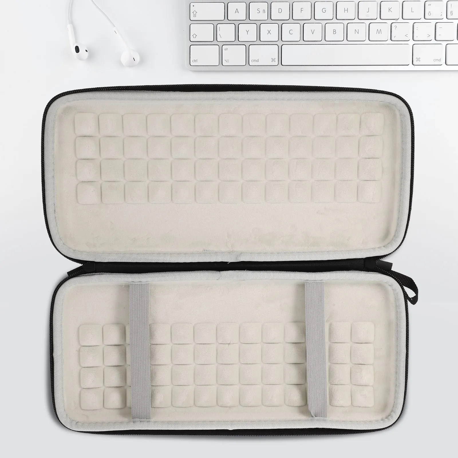 Pu-toetsenbordhoes opbergtas Stofdichte beschermhoes voor draadloze mechanische toetsenborden Draagbare reizen