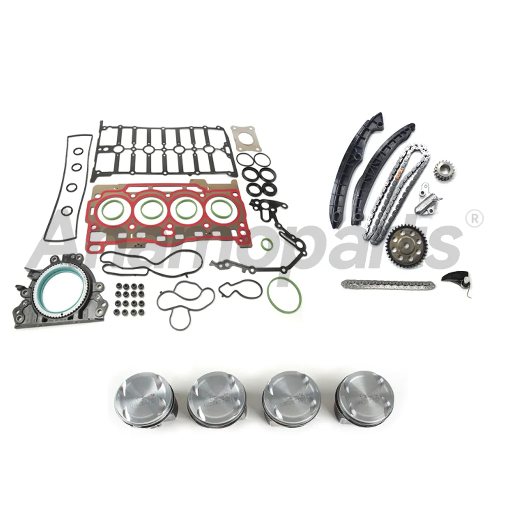 For Audi A1 A3 VW Beetle Golf Jetta Passat Polo 1.4T EA211 Overhaul Rebuild Timing Chain Piston Kit 04E103383AM for 13-16 Models view 6