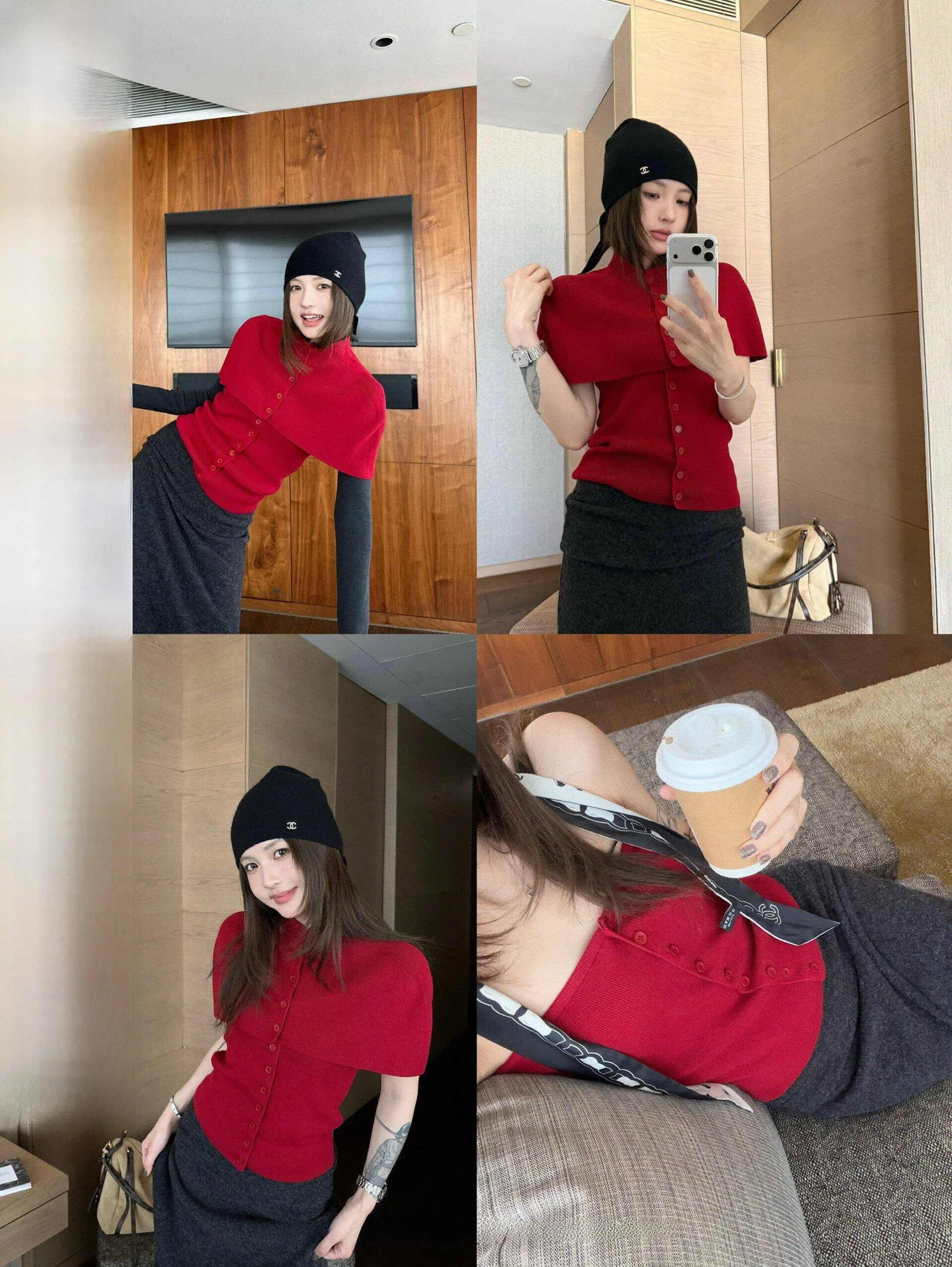 

Женский вязаный комплект Lingshi: кардиган приталенного кроя с воротником-шалью и полувысоким воротником, новый весенний стиль, элегантный дизайн, короткий рукав