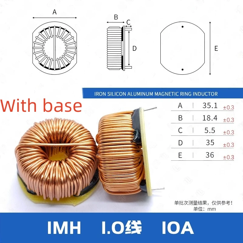 1PCS 27MM-1/2/3.5MH 10MH 270125 FeSiAl toroidal inductor storage PFC SPWM filter 6A