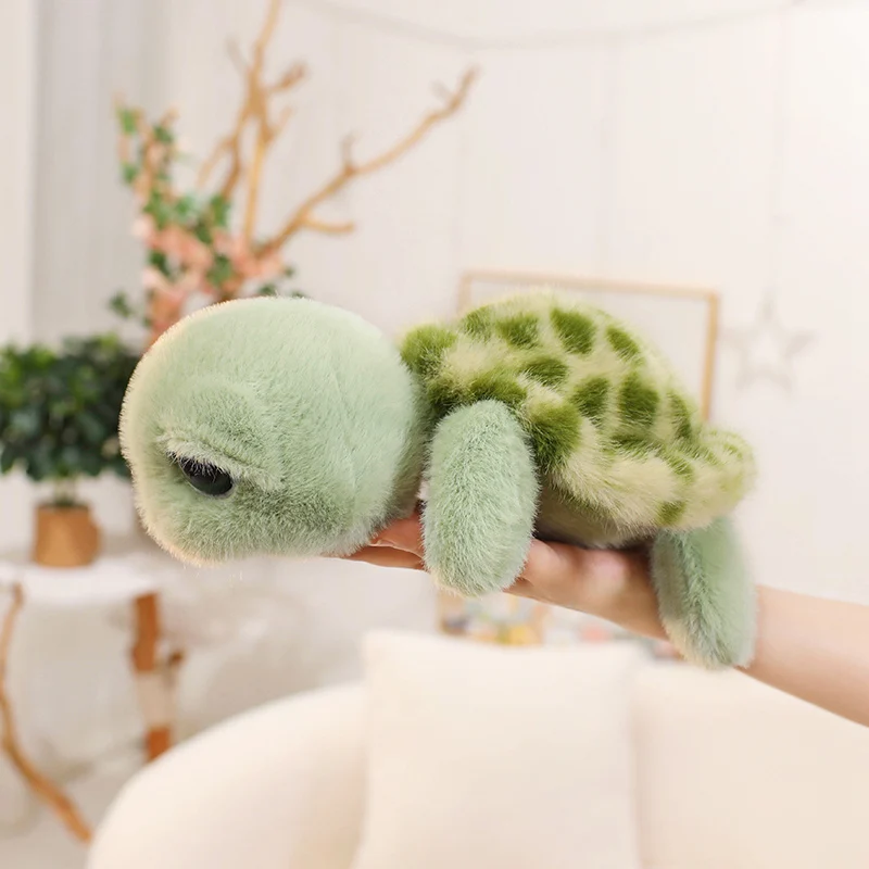 22/28/40CM encantador ojos grandes tortuga de peluche de juguete lindo muñeco de tortuga marina relleno suave Animal almohada decoración del hogar regalo de cumpleaños
