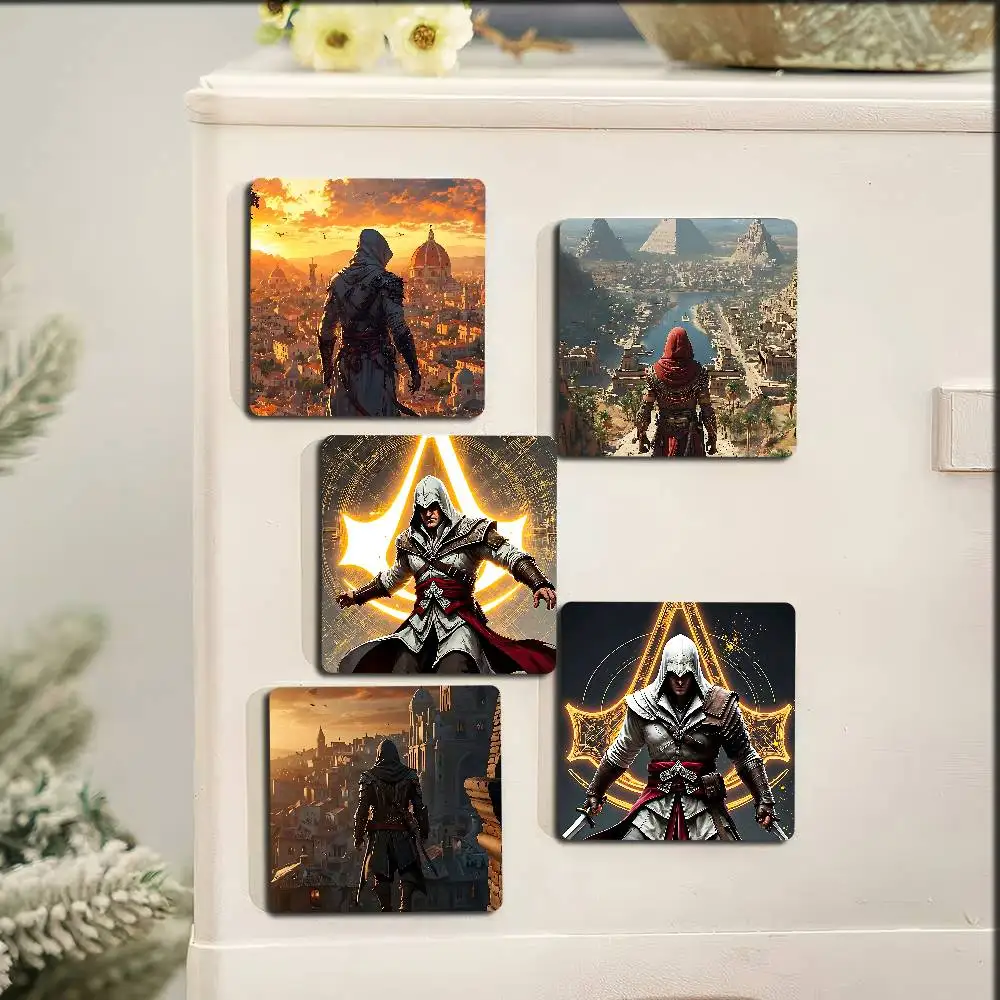 لعبة قاتل S Creed صورة شخصية مغناطيس الثلاجة مربع هدايا الزفاف الحرفية الديكور المغناطيسي #4