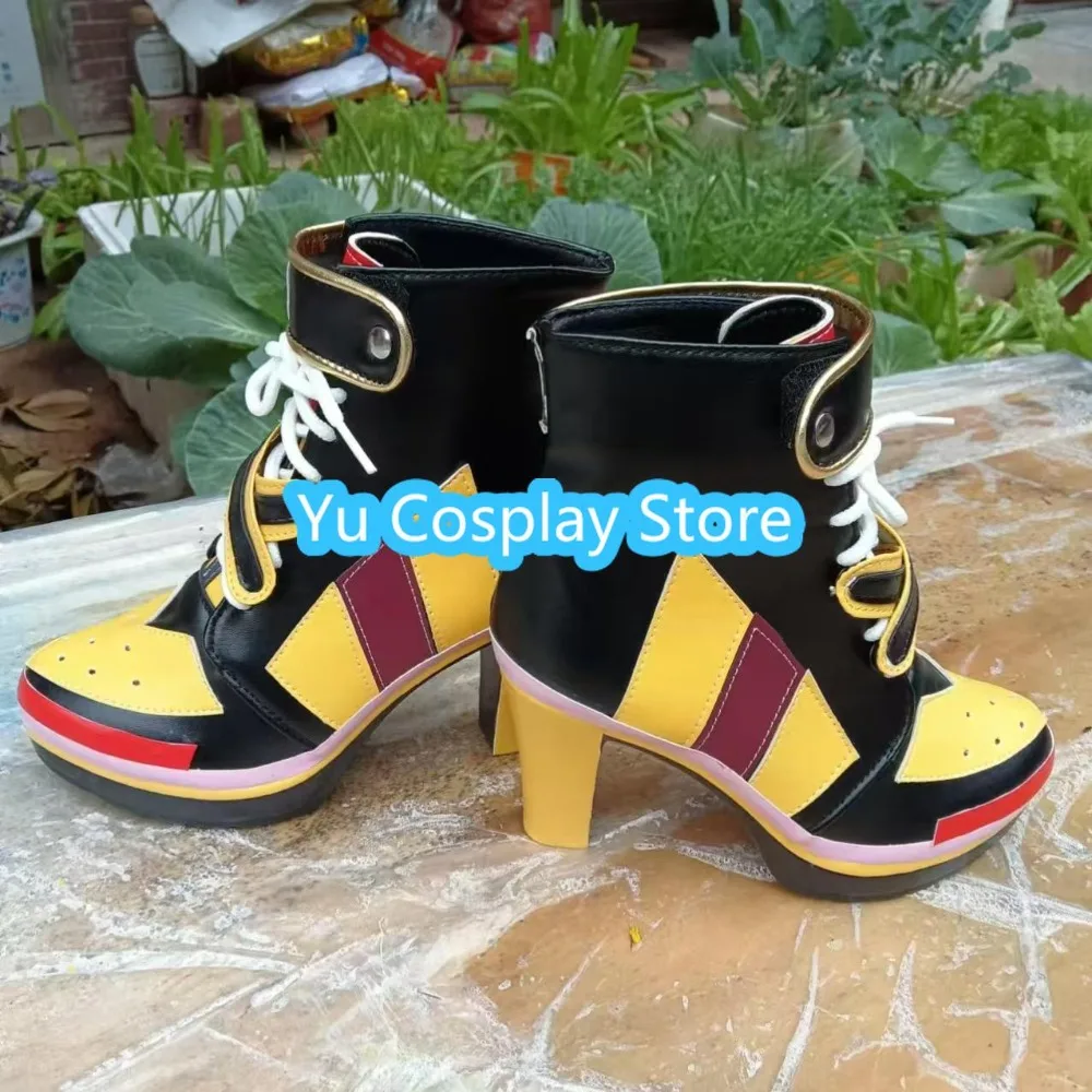 

Yu Cosplay Store Genshin Impact Ningguang Race Queen Cosplay Shoes Anime Cosplay Shoes Boots Halloween Costumes Props