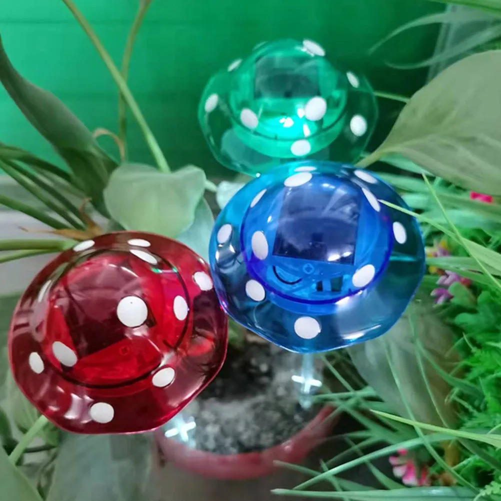 

Decorative Mushroom Light Solar Powered Garden Lamp LED Pathway Driveway Lighting Durable Premium Glass Materials