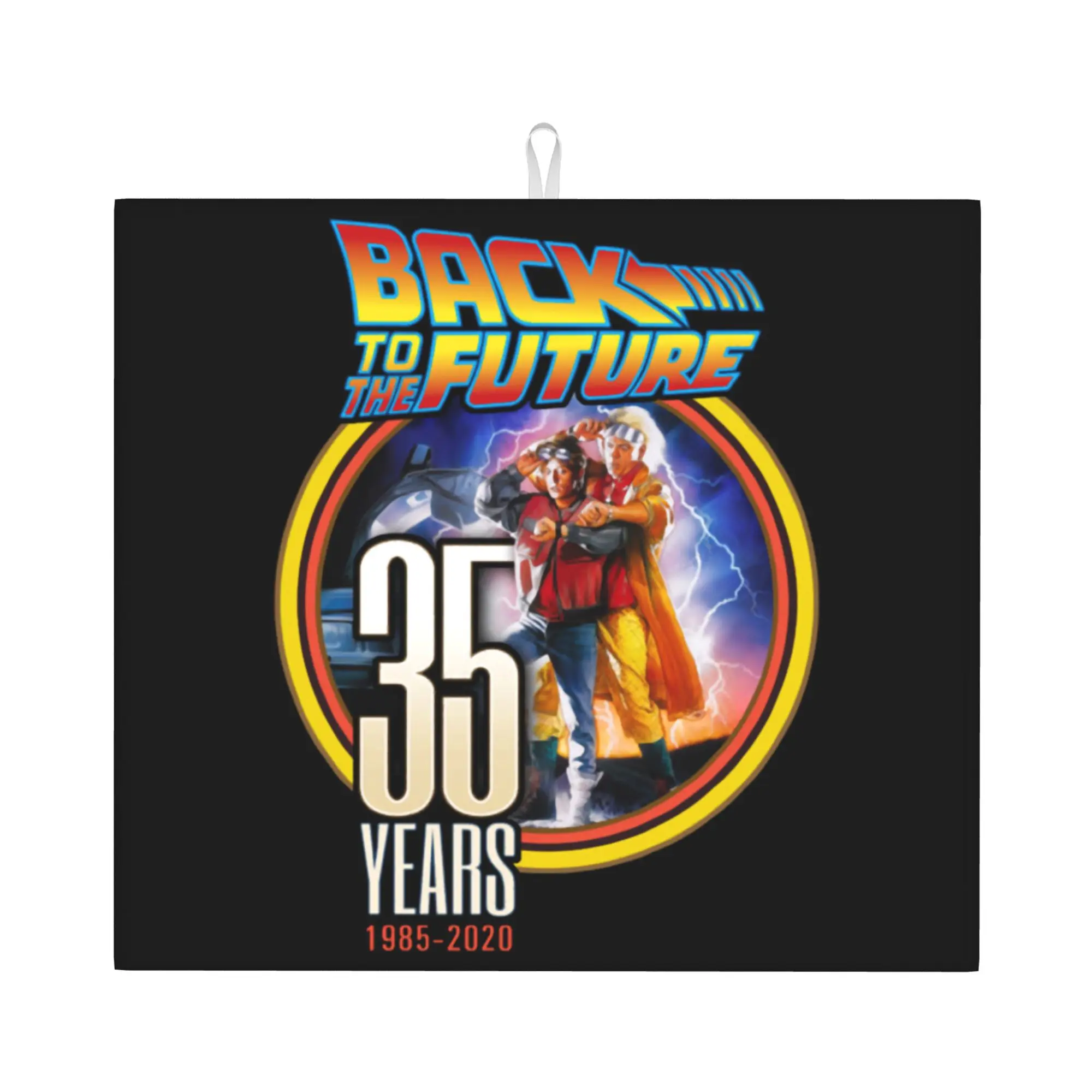 Movies Race Cars Back To The Future Non‑Slip Waterproof Absorbent Barware Tableware Oil Proof Bathroom Drying Mat For Kitchen