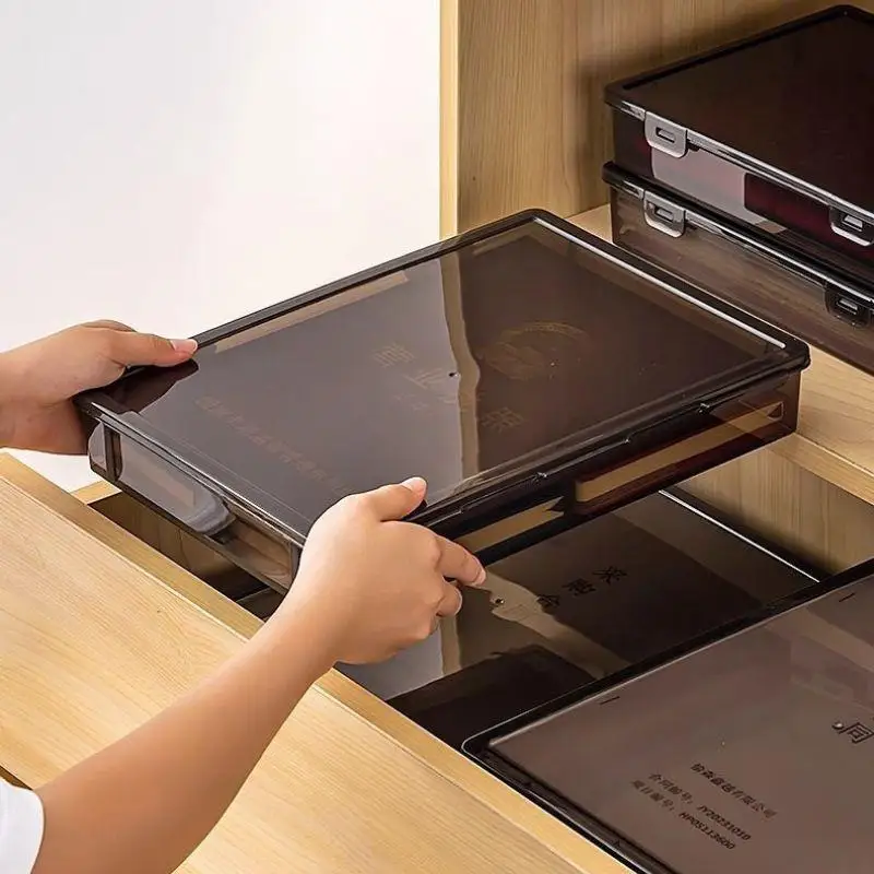 

Document Organizer Household Certificate File A4 Box Important Information Household Registration Book Dust Proof Storage Box