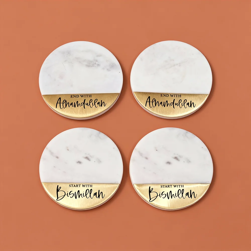 

Bismillah мраморные подставки для дома Рамадана, украшения для дома, комнаты, подарок Рамадана для мамы, папы, друга Ид аль-Адха Iftar Favor Eid