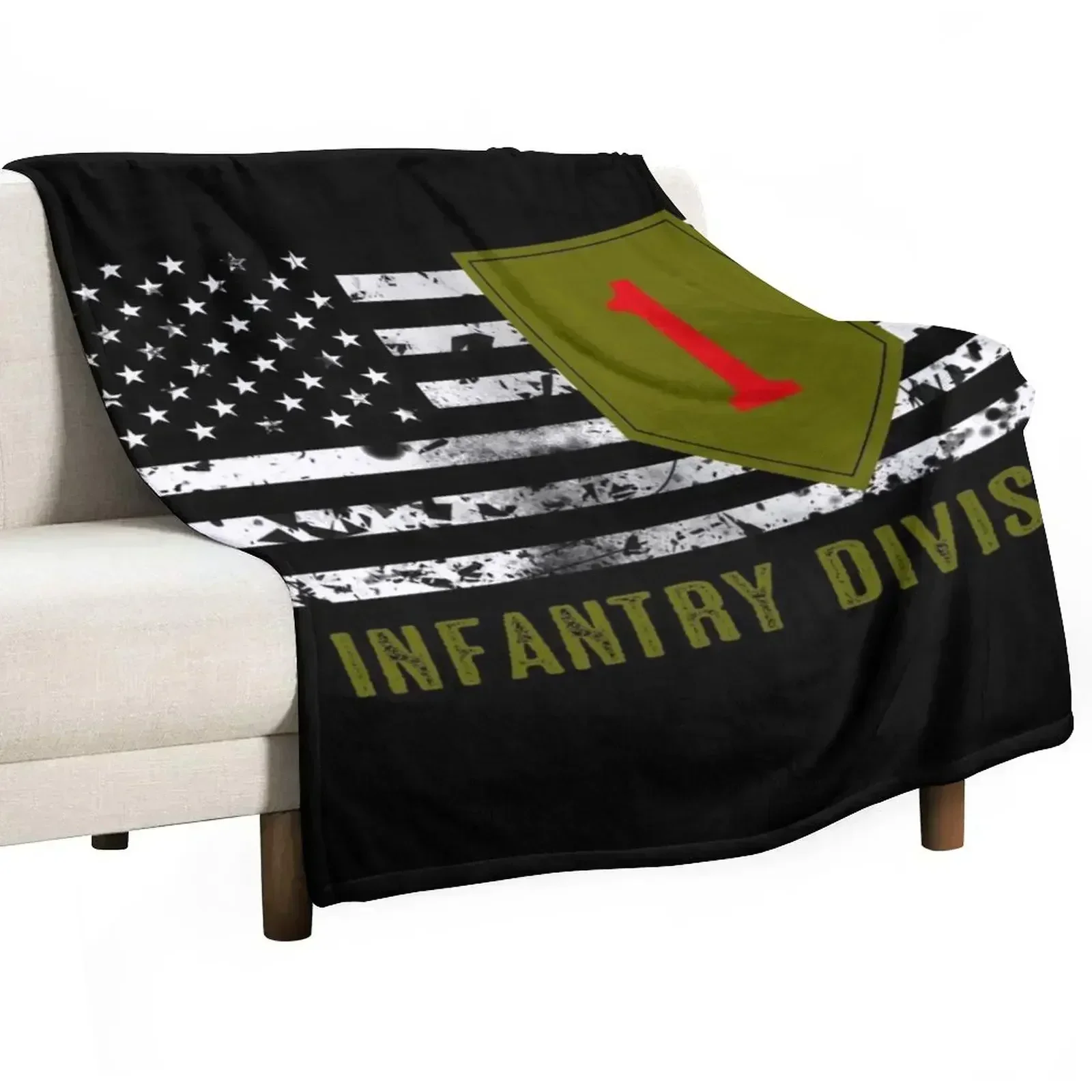 1st Infantry Division (Distressed Flag) Throw Blanket sofa bed Winter beds Bed Designers wednesday Nap Blankets
