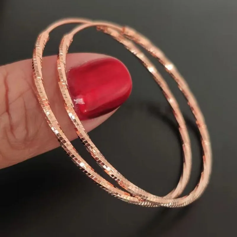 

Real 925 Sterling Silver 18K Gold Round Hoop Earrings For Women Fashion Party Luxury Fine Jewelry Accessories Cерьги Kольца