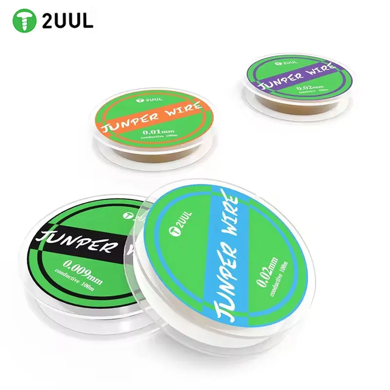 

2UUL Ultrafine Jumper Wire FX-001 0.01mm FX-0009 0.009mm FX-002 0.02mm Conductive 100m/FX-002A 0.02mm Insulative Flying Line Too