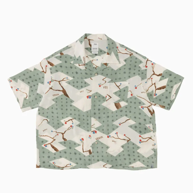 New Arrival VISVIM 23SS Japan Hand Dyed Hawaiian Blossom Rich Short Sleeve Shirt for Men
