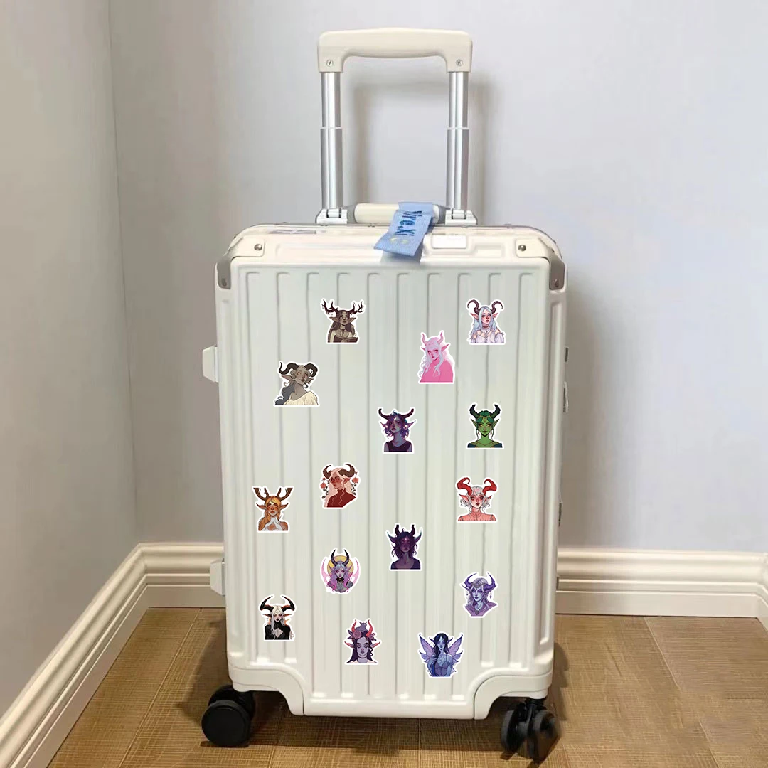 Pegatinas creativas de bruja fresca, calcomanía de dibujos animados, juguete DIY, monopatín, motocicleta, ordenador portátil, teléfono, bicicleta, coche, impermeable, 50 piezas