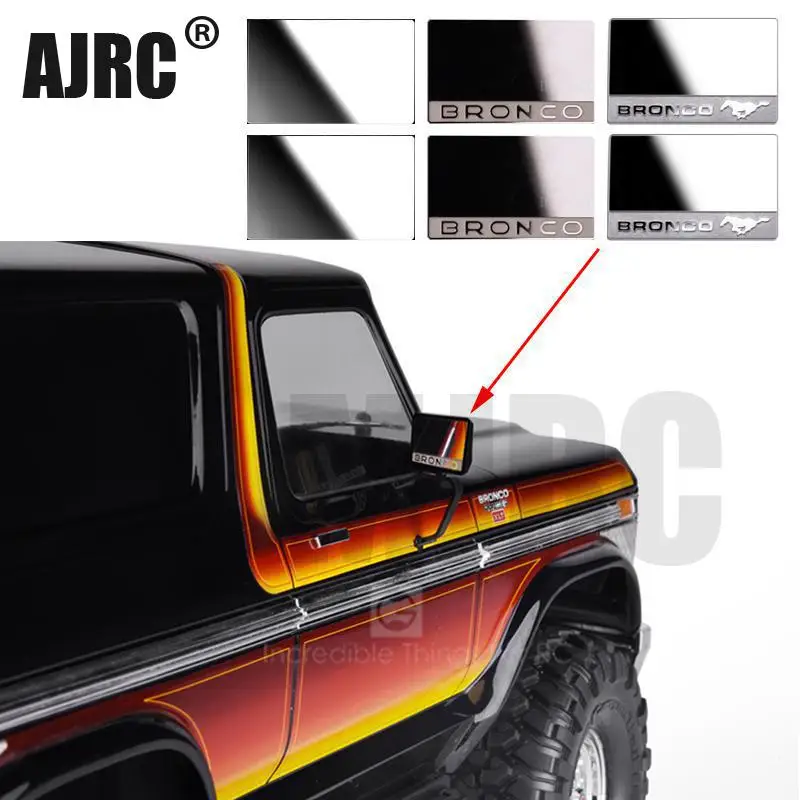 

Глянцевое зеркало заднего вида Ajrc из нержавеющей стали для 1/10 радиоуправляемых гусеничных автомобилей Trax Trx-4 82046-4 Bronco