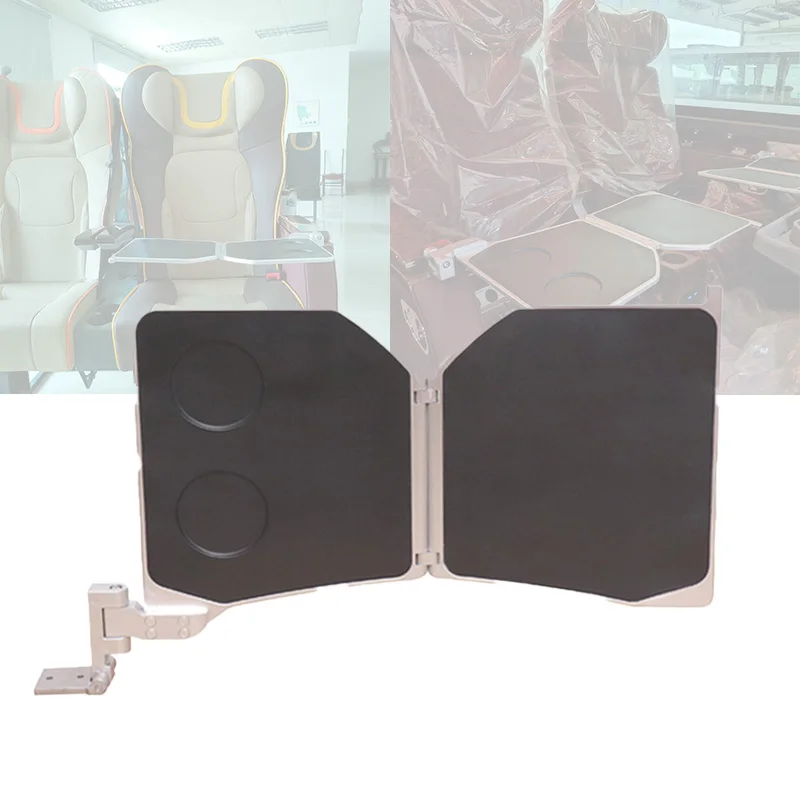 طاولة صينية ألومنيوم قابلة للطي، طاولة سفر قابلة للطي مثبتة على المقعد المدمج لشاحنة السيارة، تصميم RV Train Airplane لتوفير المساحة #1