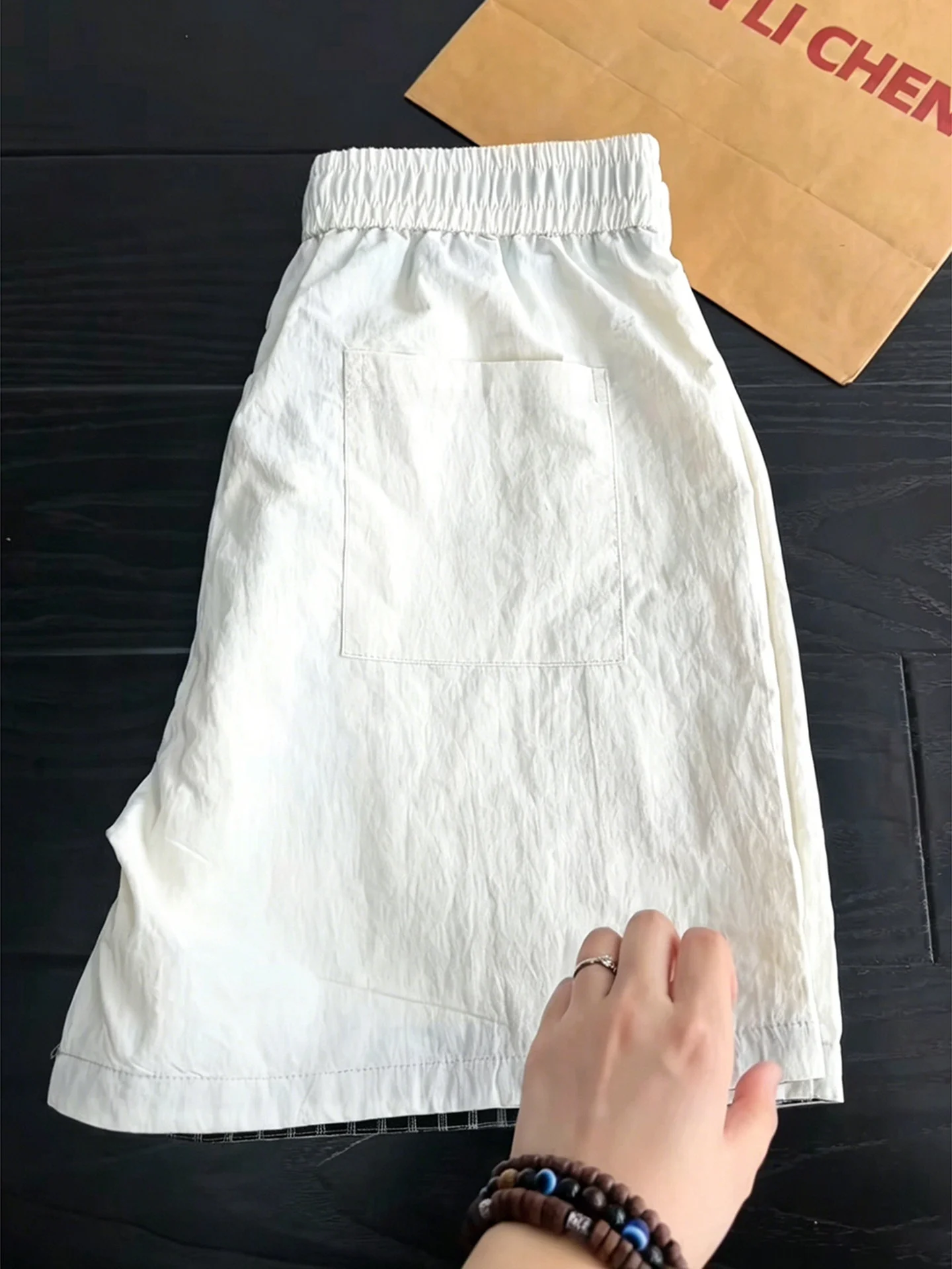 Cleanfit Plaid Shorts Men's Summer Lightweight Quick Dry Loose Straight Cut High-End Feeling Five-Point Pants Casual Style