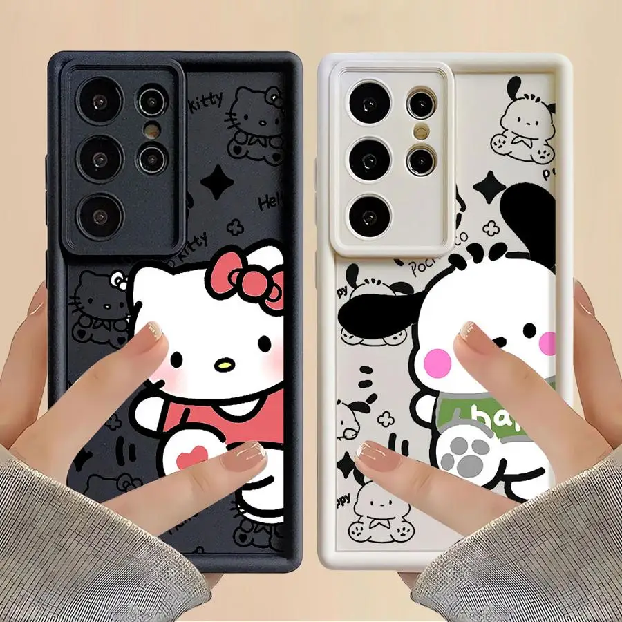 Hello Kitty Pochacco Phone Case for Samsung Galaxy S24 FE S23 Ultra S22 S21 S20 FE S22 Plus S23 S21 Ultra Soft Cover