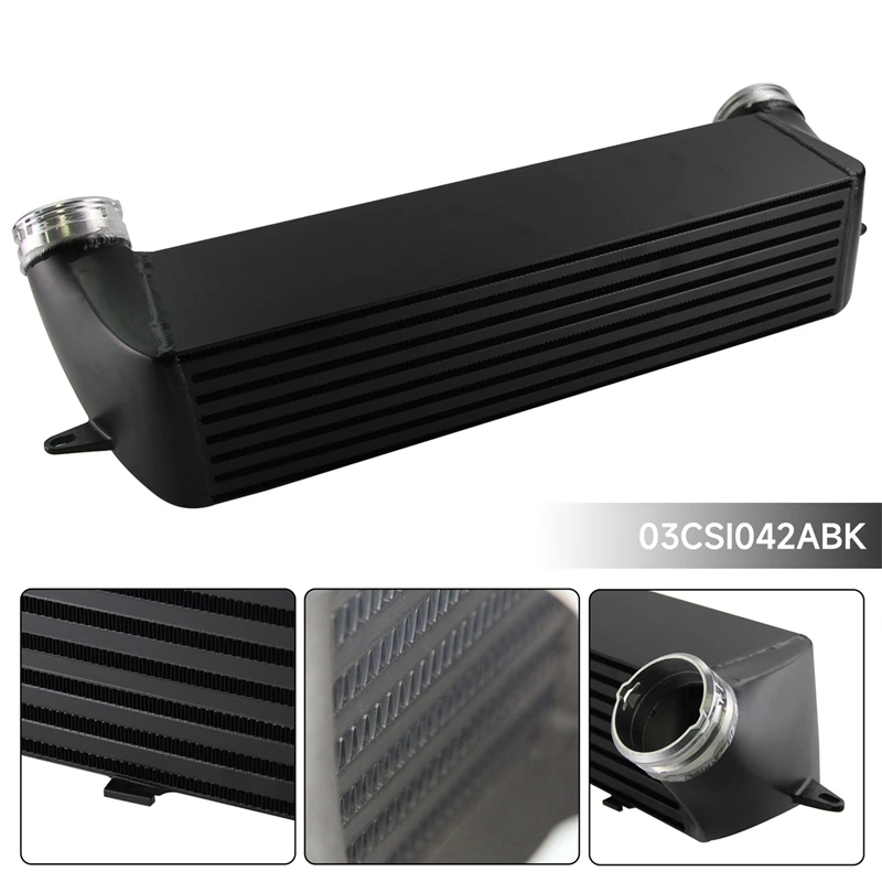 New Bar and Plate Intercooler For 2007-2013 BMW E90 335i 335xi 335is 135i N54 N55 BMW Z4 X1 Black/Silver