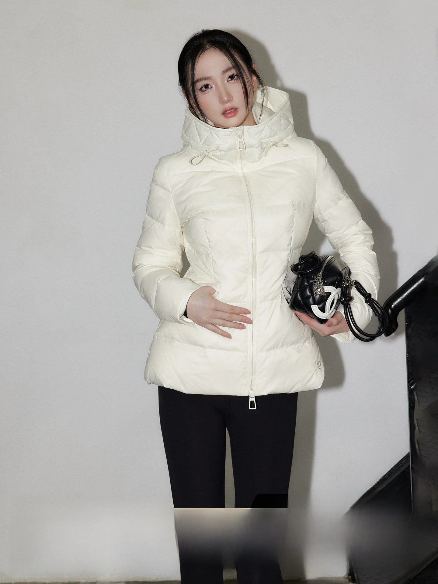 

Yuzhi 90 White Du down Padded Jaet Hooded Slim Fit Warmth Outerwear Winter New Sle Thiened Faionable Casual Sle Z...