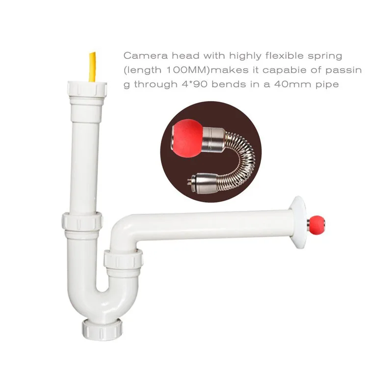 Newest Camera Head Sewer Pipe Endoscope Inspection Video Camera System  Used for Pipe Inspection