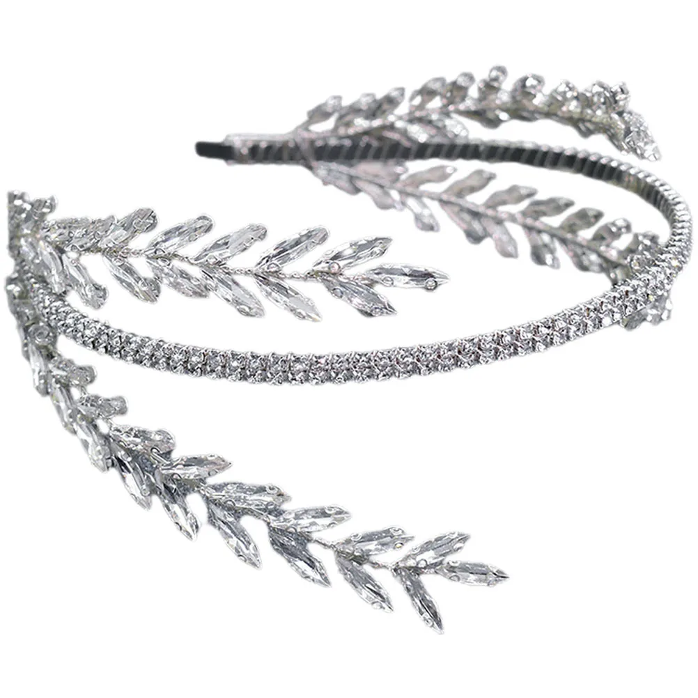 

Rhinestone Headband Bride Headpiece for Women Wedding Bridal Hair Accessories Sparkly Party Prom Evening Event Headbands