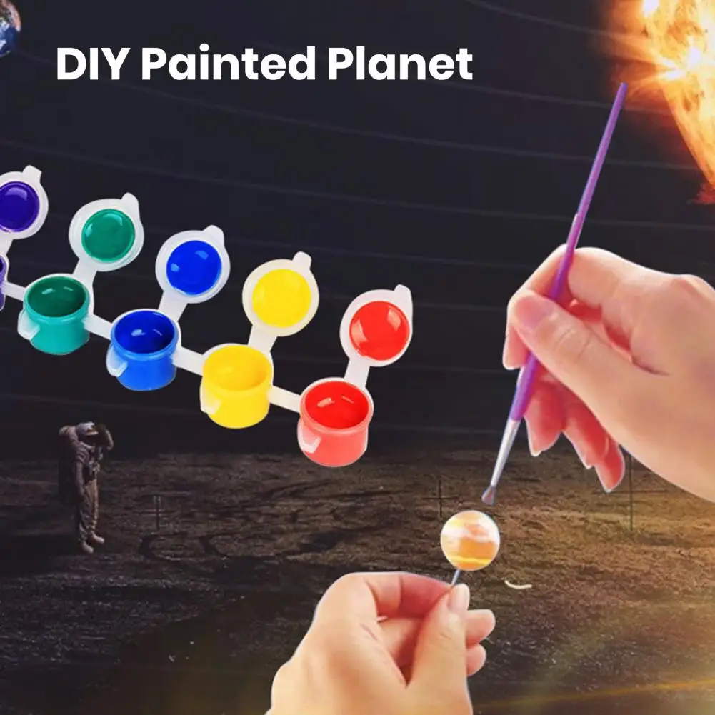 Solar System Model Kit Eight Planets Model Kit Solar System Toy Set with 3d Sun Planets Model for Stem Learning Diy for Boys