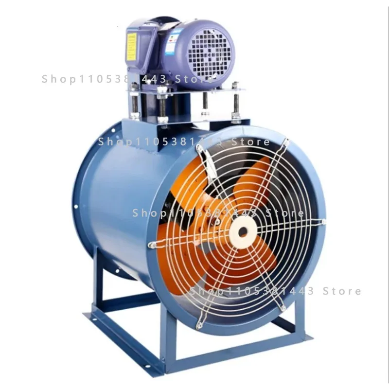Industrial piped ax-ial fans for belt-driven high temperature or mois-ture-proof gas emissions