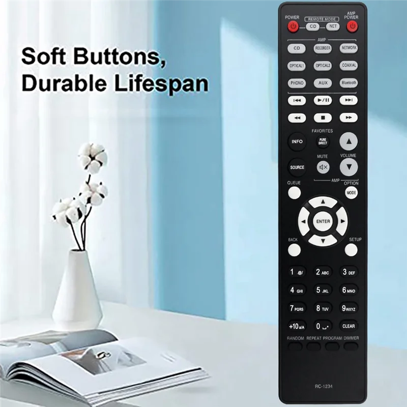 A56X RC-1234 استبدال جهاز التحكم عن بعد لمشغل القرص المدمج Denon مضخم الصوت المتكامل DCD600NE PMA600NE
