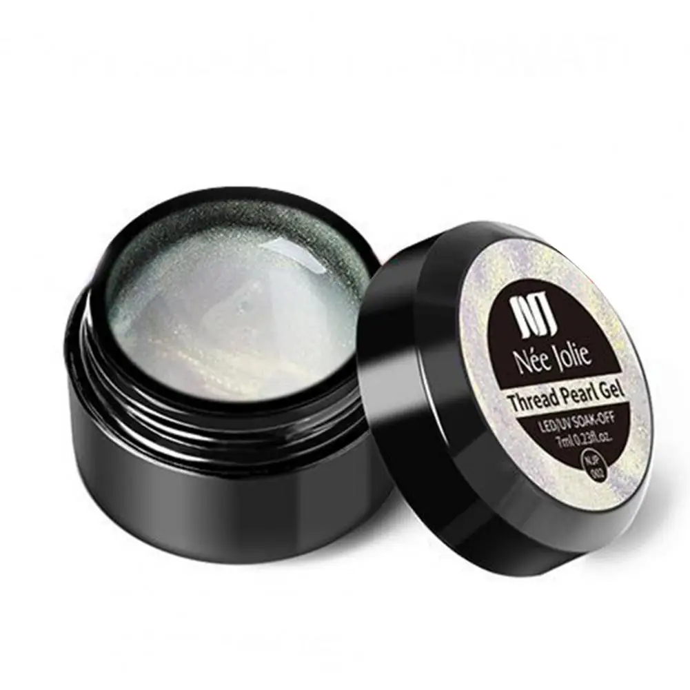 เจลเธรดเจลเคลือบเงาเล็บกึ่งโปร่งใสแบบพกพามีสไตล์