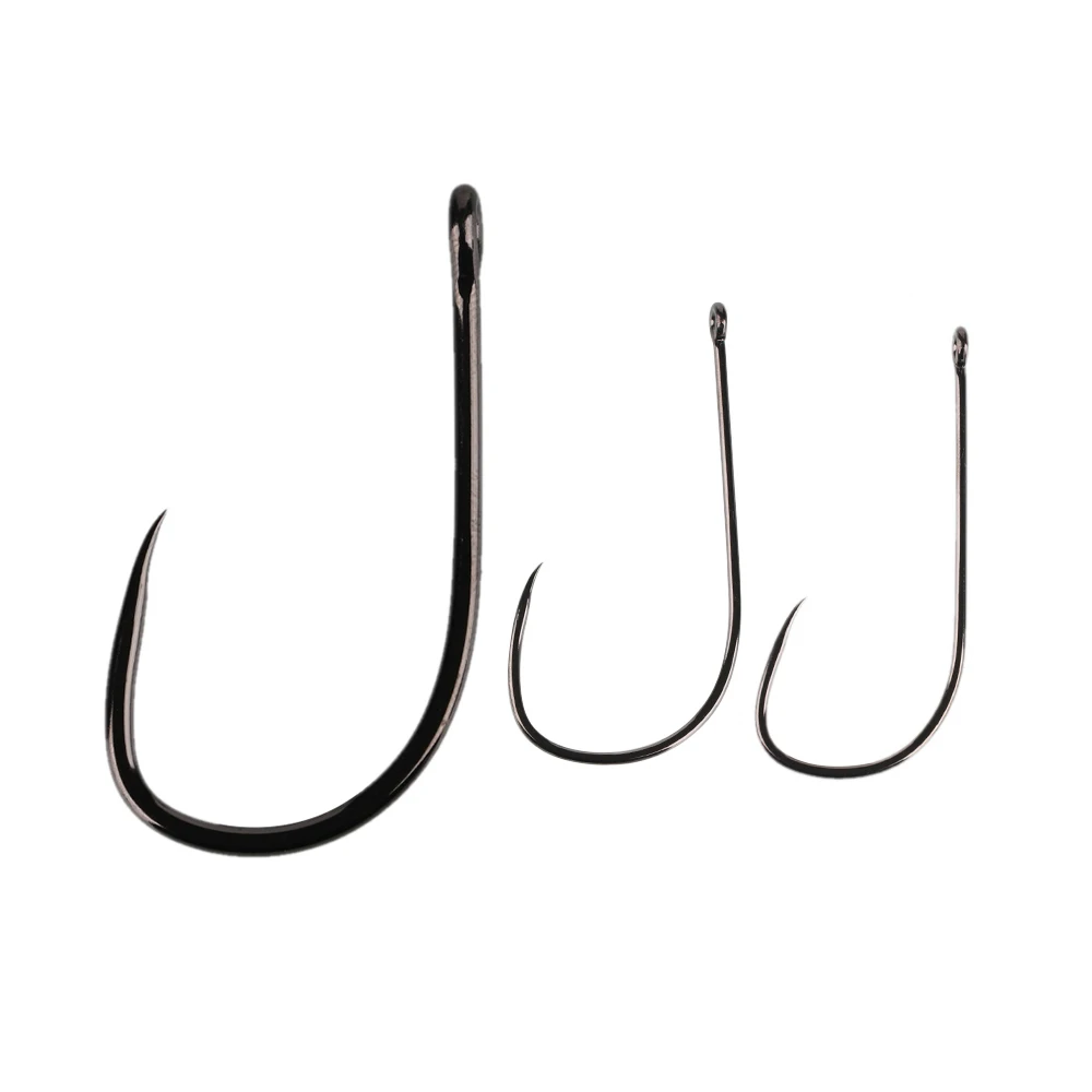 

100PCSBarbless Saltwater Fishhook Sabiki Rig Streamer Fly Hook Saltwater Fishing Freshwater Hooks