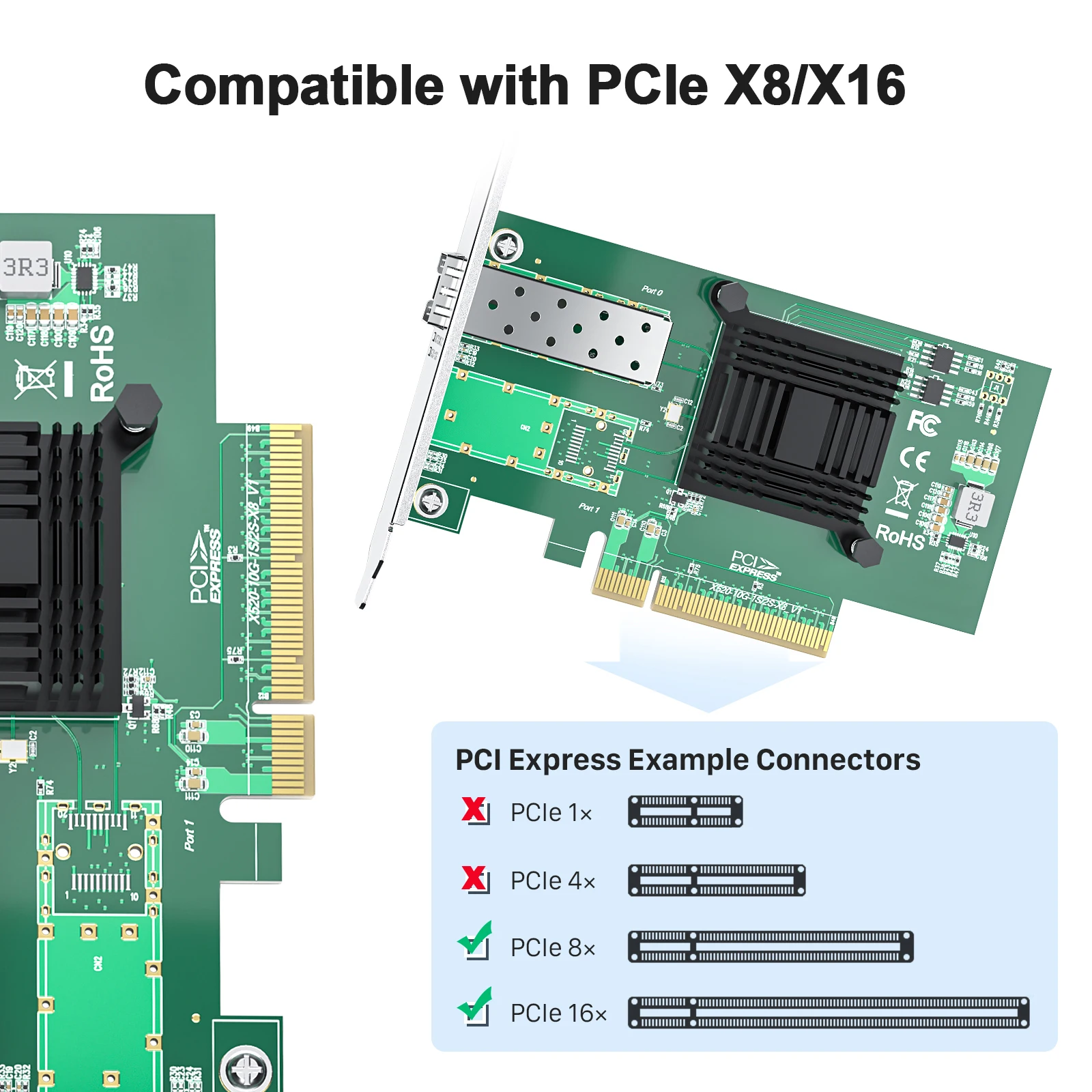 Imagem -03 - Placa de Rede de Servidor Intel X520-da1 10gbe Pci-e Única Porta Sfp+ 10 Gigabit Pcie