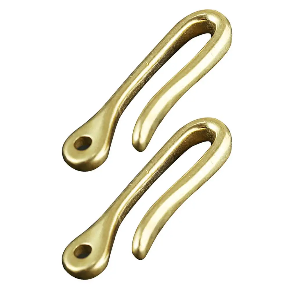 

2 Pcs Brass Keychains Lightweight Durable Decorative Pendant Creative Key Rings Craft DIY Accessories Small Size Easy to Carry