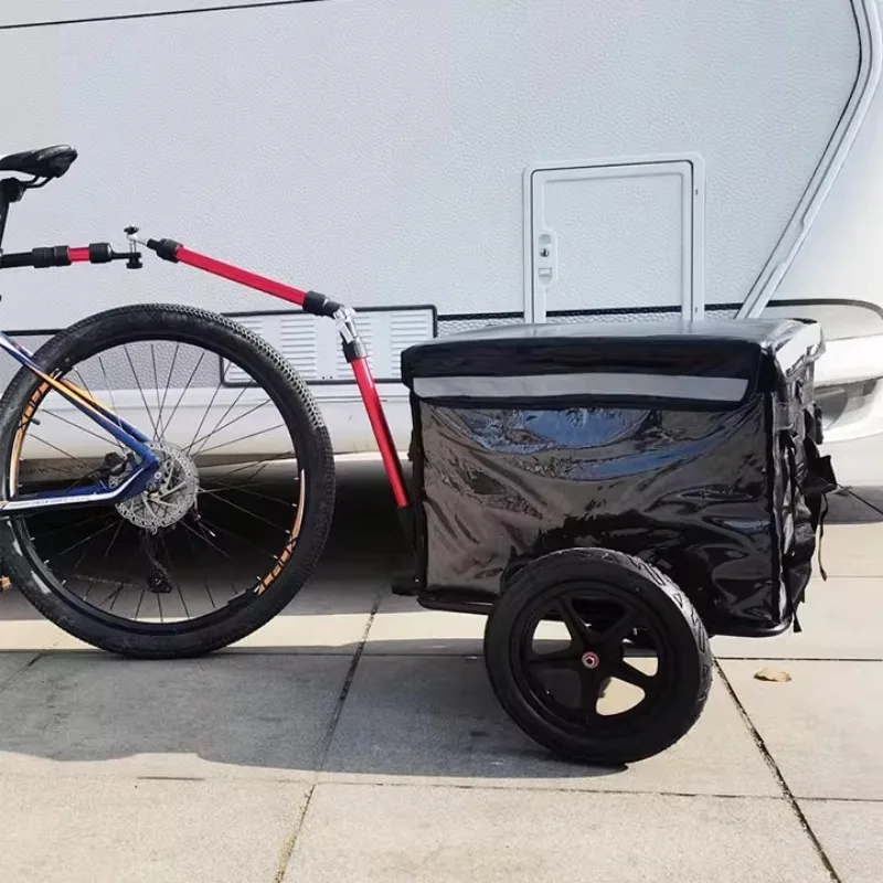 Aluminum Alloy Outdoor Bicycle Trailer Camping Fishing Photography Outdoor Portable Universal Bicycle Trailer Adjustable Tools