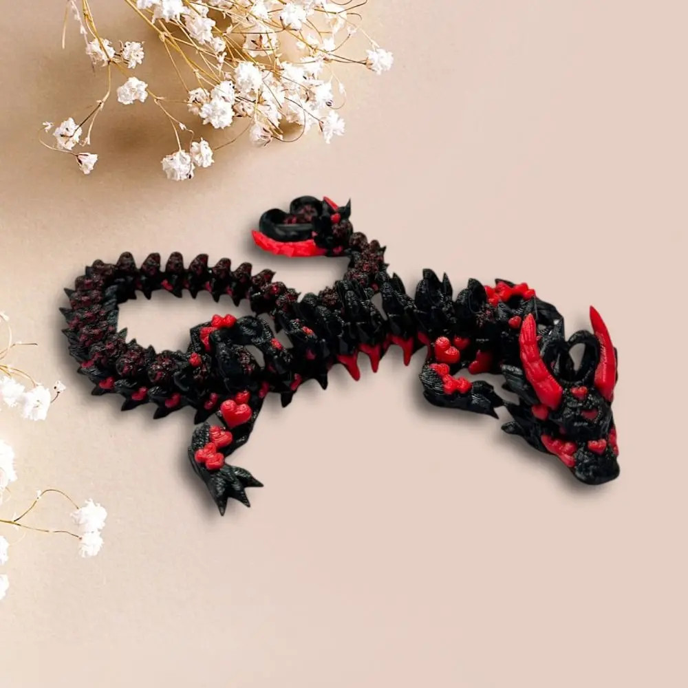 

Simulated Eye 3D Printed Dragon Chinese Dragon Laser 3D Printed Diceratops Dragon All-in-one Molding Poseable Joints