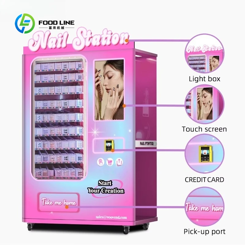 Smart Finger Nail Art  Vending Machine With 3D Nails Machine Vending Machine for Shopping Mall