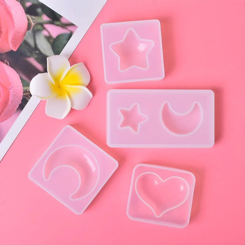 Star Love Moon Shape Epoxy UV Resin Liquid Silicone Mold  Decorative Craft DIY Pendants Jewelry Making Casting Tools Handmade