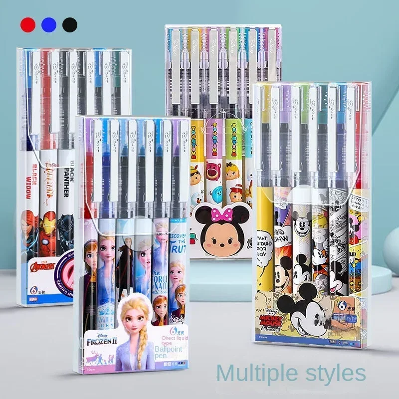 Disney Mickey Mouse Simple Cartoon Gel Pen Student School Office Stationery Fine Nib Gel Pen Big Ink Capacity Ballpoint Pen Gift