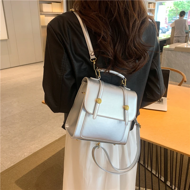 2023 Fashion Backpack Women Leather Luxury Waterproof Female Girls School Bags Designer Travel Daypack Handbag Shoulder Bag