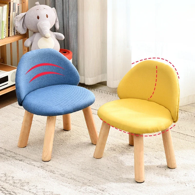 

Children's backrest chair multi-functional solid wood sofa stool shoe change household creativity