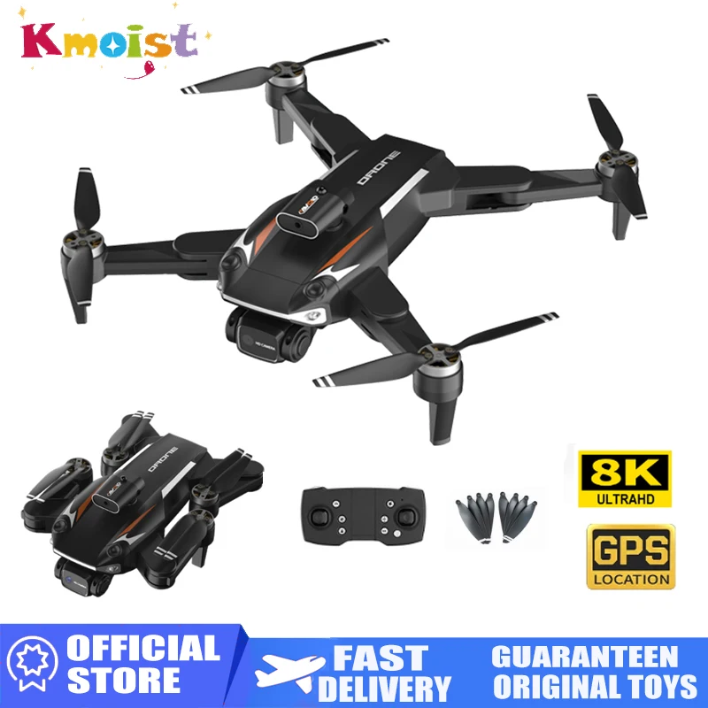 

GPS Remote Control Dron Aircraft Brushless Adjustable Double Camera Obstacle Avoidance Light Stream HD 8K Folded Unmanned Aerial