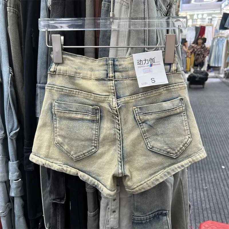 منخفضة الخصر الرجعية ألف خط الدنيم السراويل أزياء شخصية الورك المعانقة التخسيس ضيقة السراويل الساخنة العصرية #4