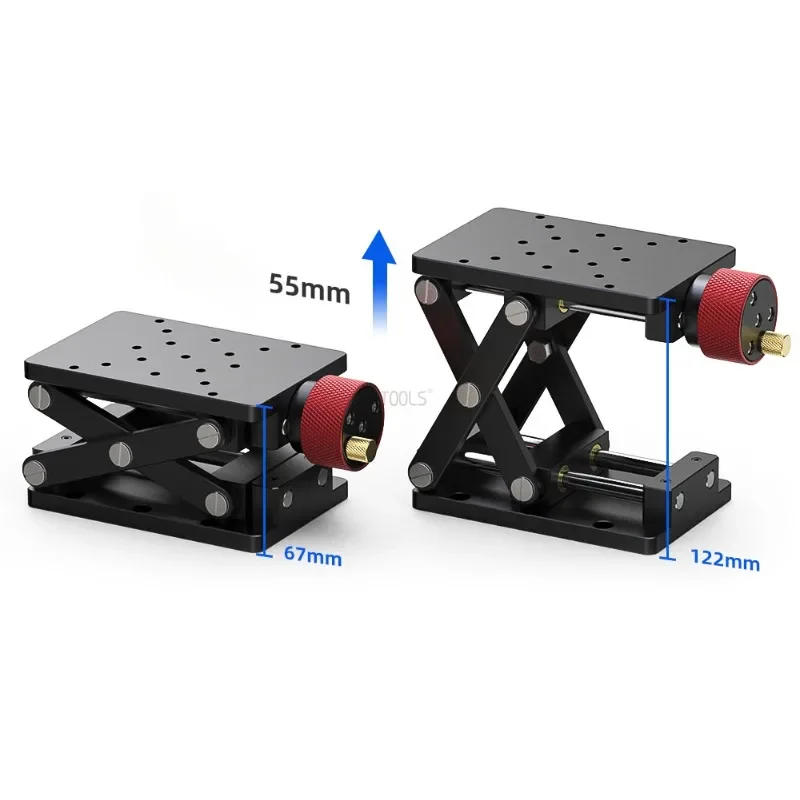 High Precision Lifting Platform Aluminum Alloy Manual Lifting Worktable Z-Axis/Flip Style Sliding Lifting Displacement Platform