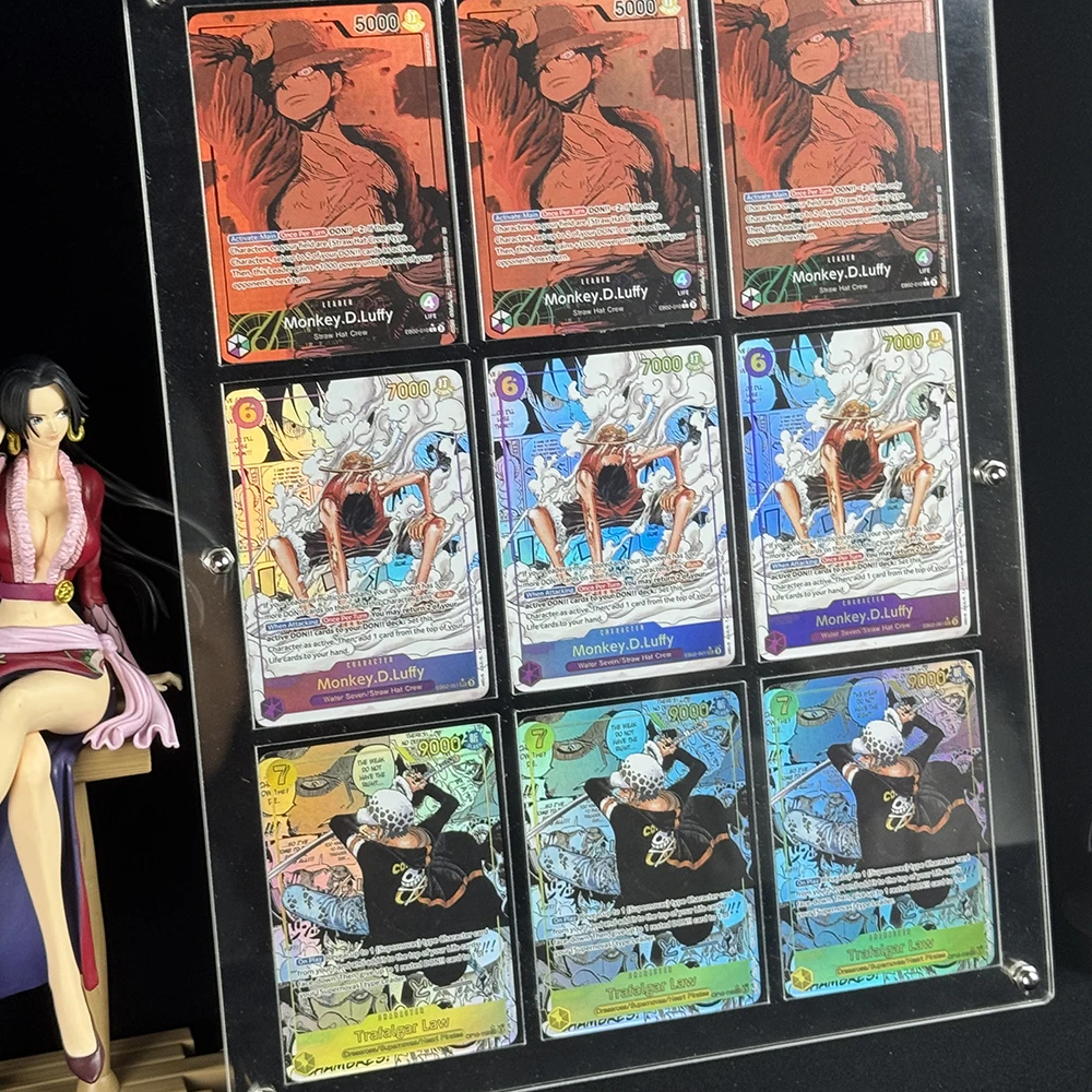

Opcg Anime Eb02 Monkey D Luffy Op10 Trafalgar Law Sec Collection Card Refractive Color Flash Card Textured English Child Gifts
