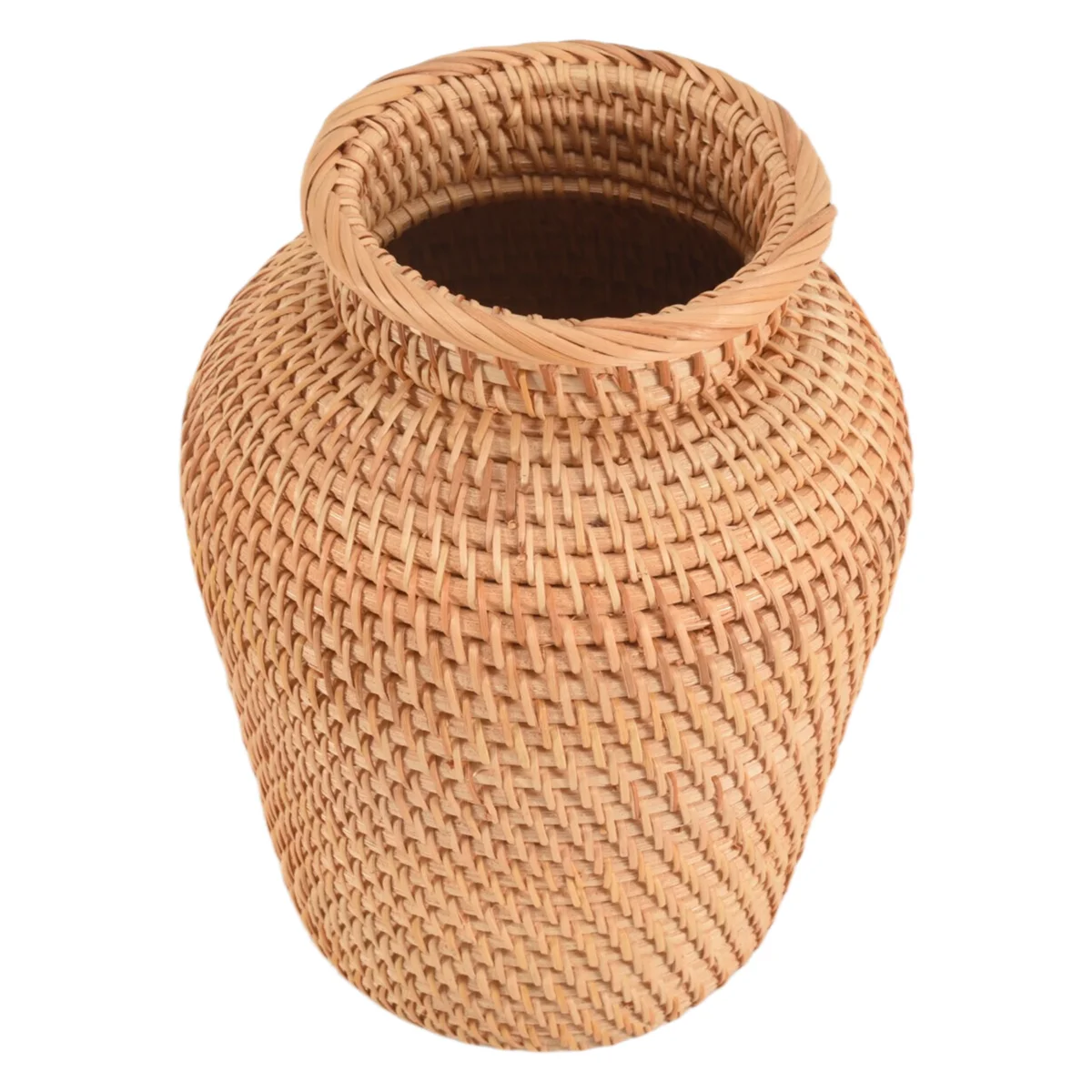 

HOT Rattan Woven Vase Art Vase Fashion Tabletop Decoration Plants Flower Pot Faddish Flower Pot for Home Decor