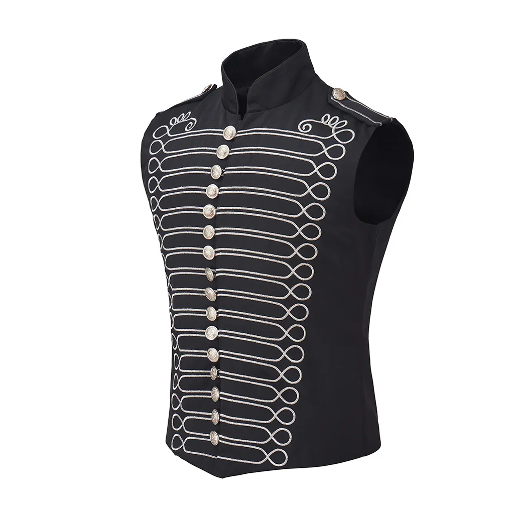 Cosplay Rock Band Jacket Punk Military Drummer Sleeveless Parade vest Marching Band My Chemical Romance Costume for Men view 6