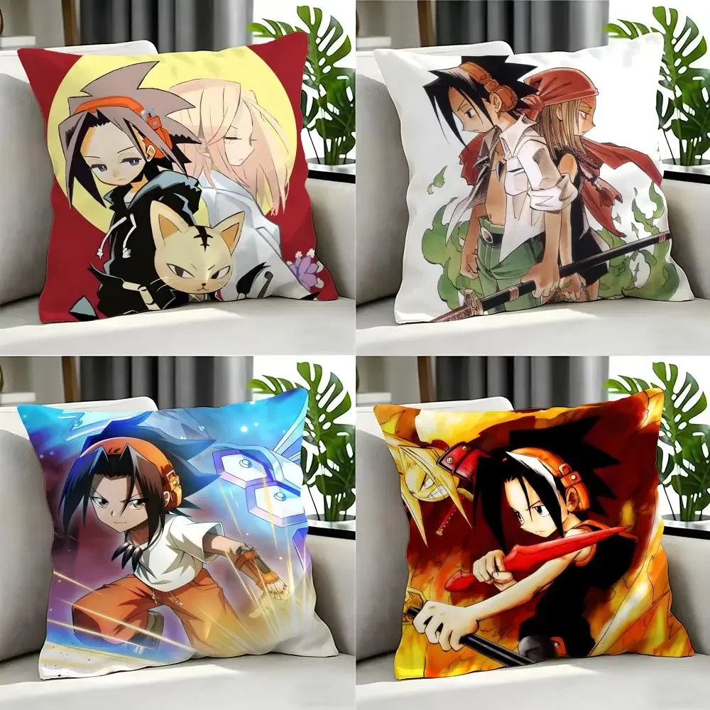 

anime Shaman King Cushion Cover Cushion Cover Set 4Pcs 50x50 45x45 40x40 Pillowcase Decorative Sofa Home Decor