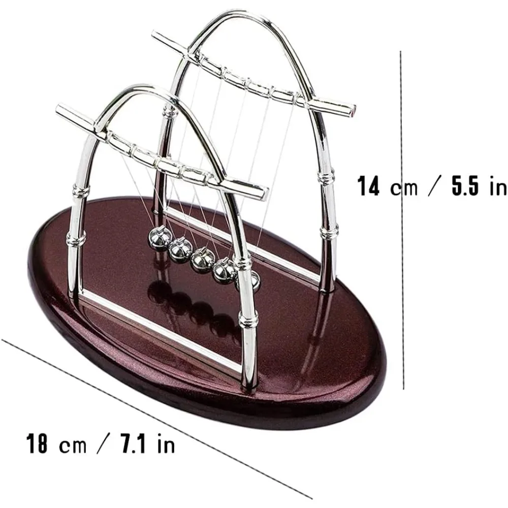 Newton Cradle Balance Steel Balls Perpetual Motion Collision Ball School Teaching Physics Science Pendulum Toy Home Decoration view 3