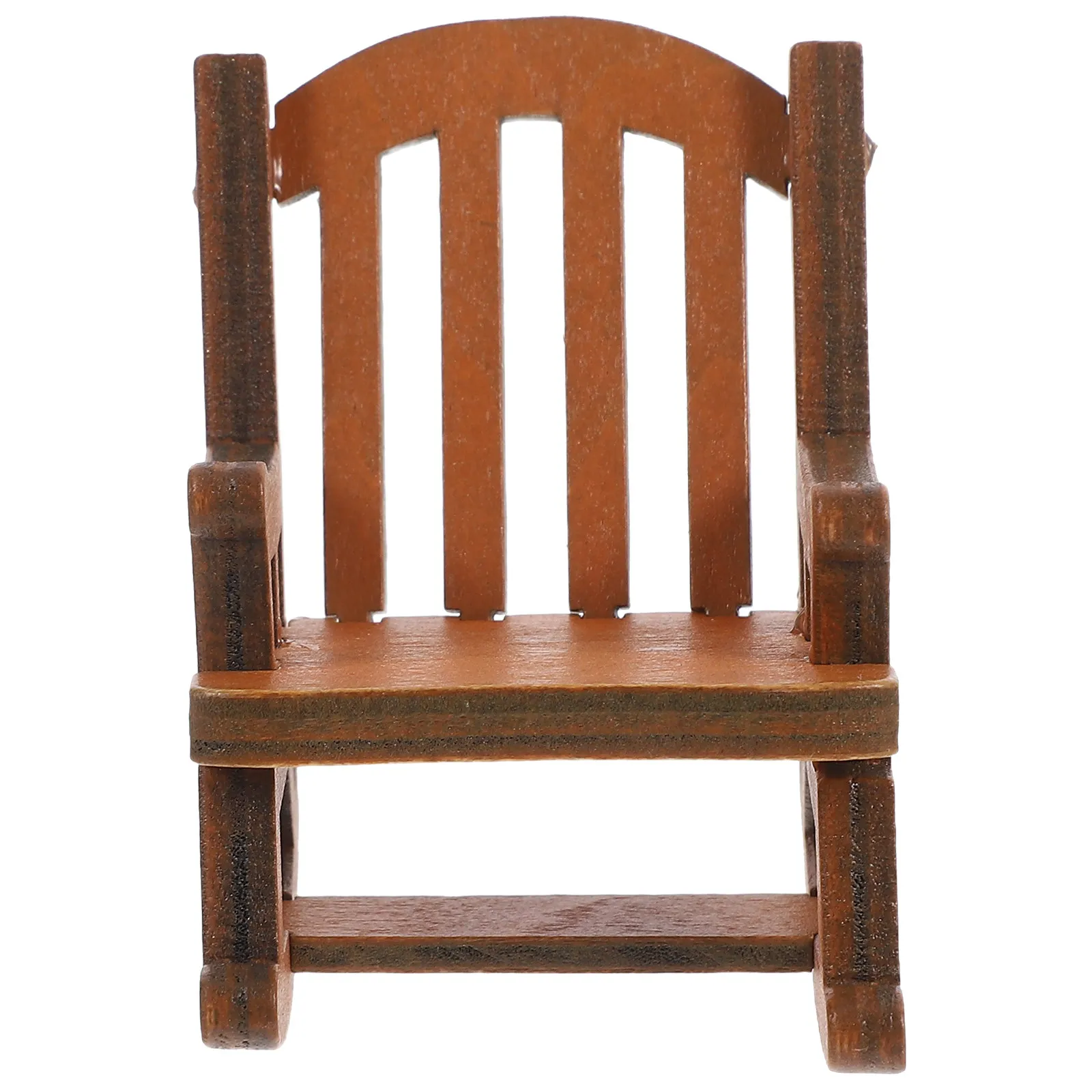

Miniature Vintage Wooden Rocking Chair European Style Beach Seat Decorative Furniture for Dollhouse Display Wood Miniature Chair