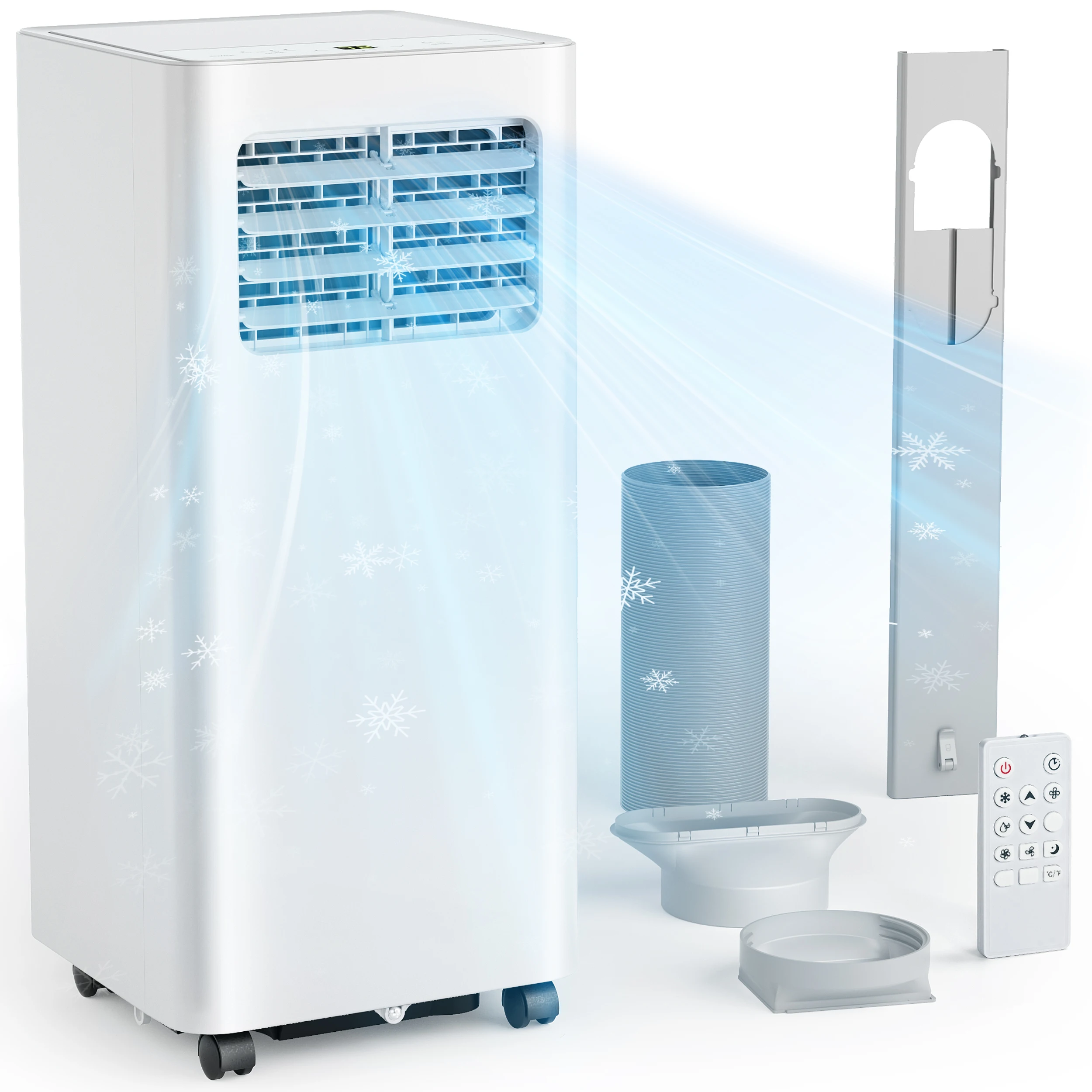 EUHOMY 7000 BTU Portable Air Conditioner 3-in-1 Cool/Fan/Dehumidify Sleep Mode&Remote Control 24H Timer Quiet For Home Bedroom